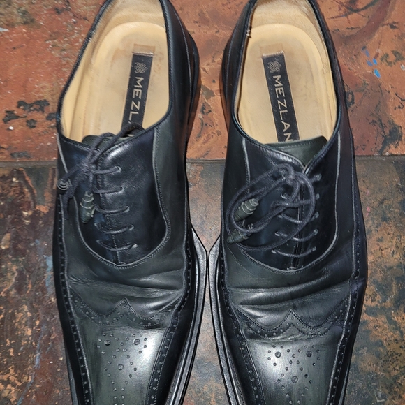 Mezlan black leather wingtip men\'s shoes main image 7